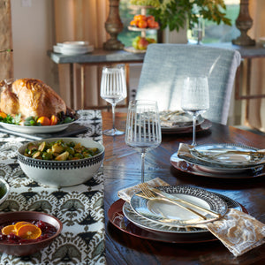 Marrakech Rimmed Dinner Plate Black