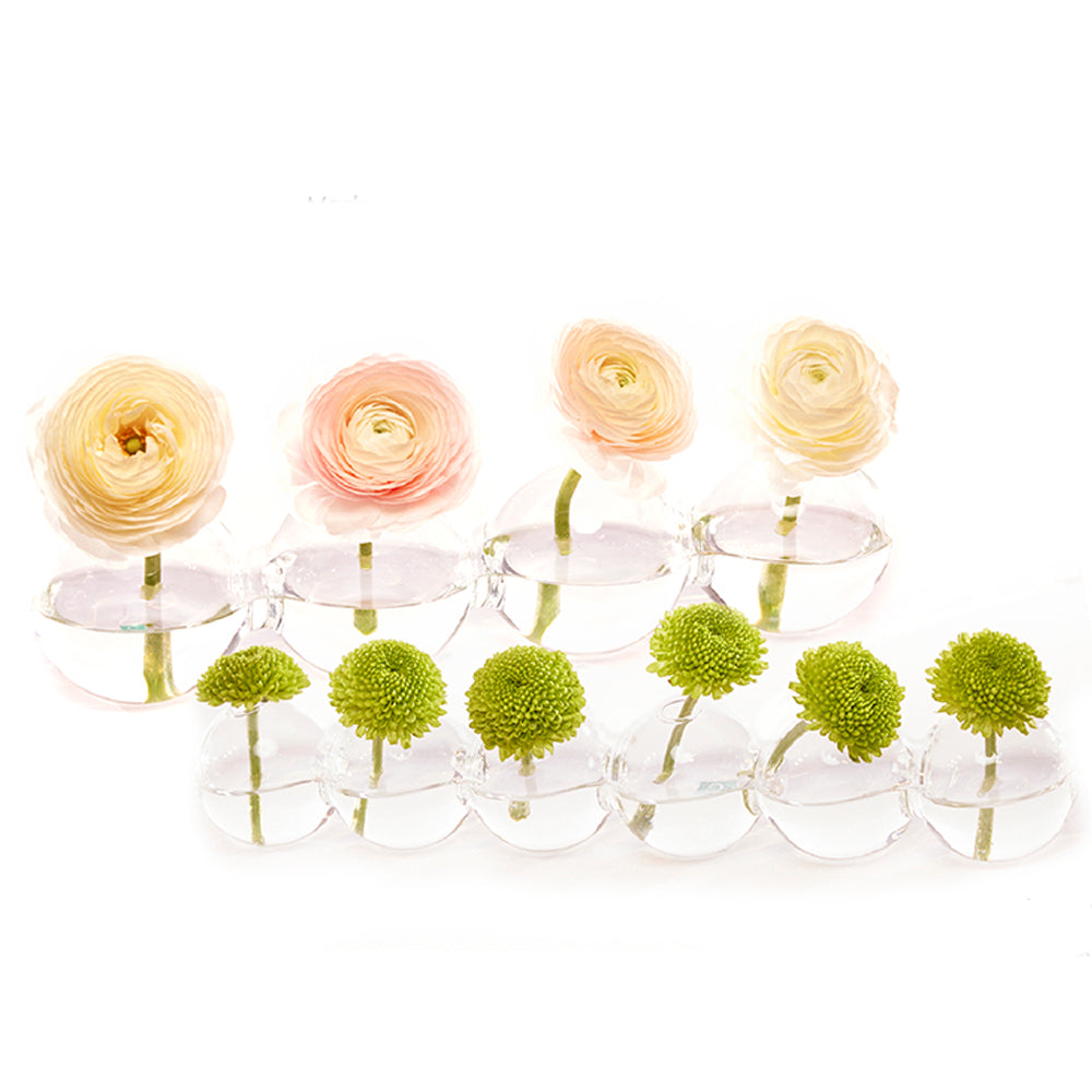 Caterpillar Glass Modern Clear Flower Vase