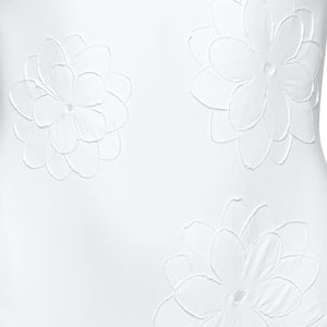 Catherine One-Piece With Floral Appliqués