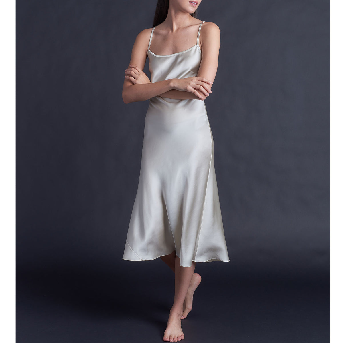 Celeste Pearl Silk Slip