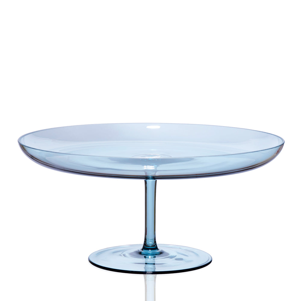 Celia ocean blue crystal cake stand from Caskata.
