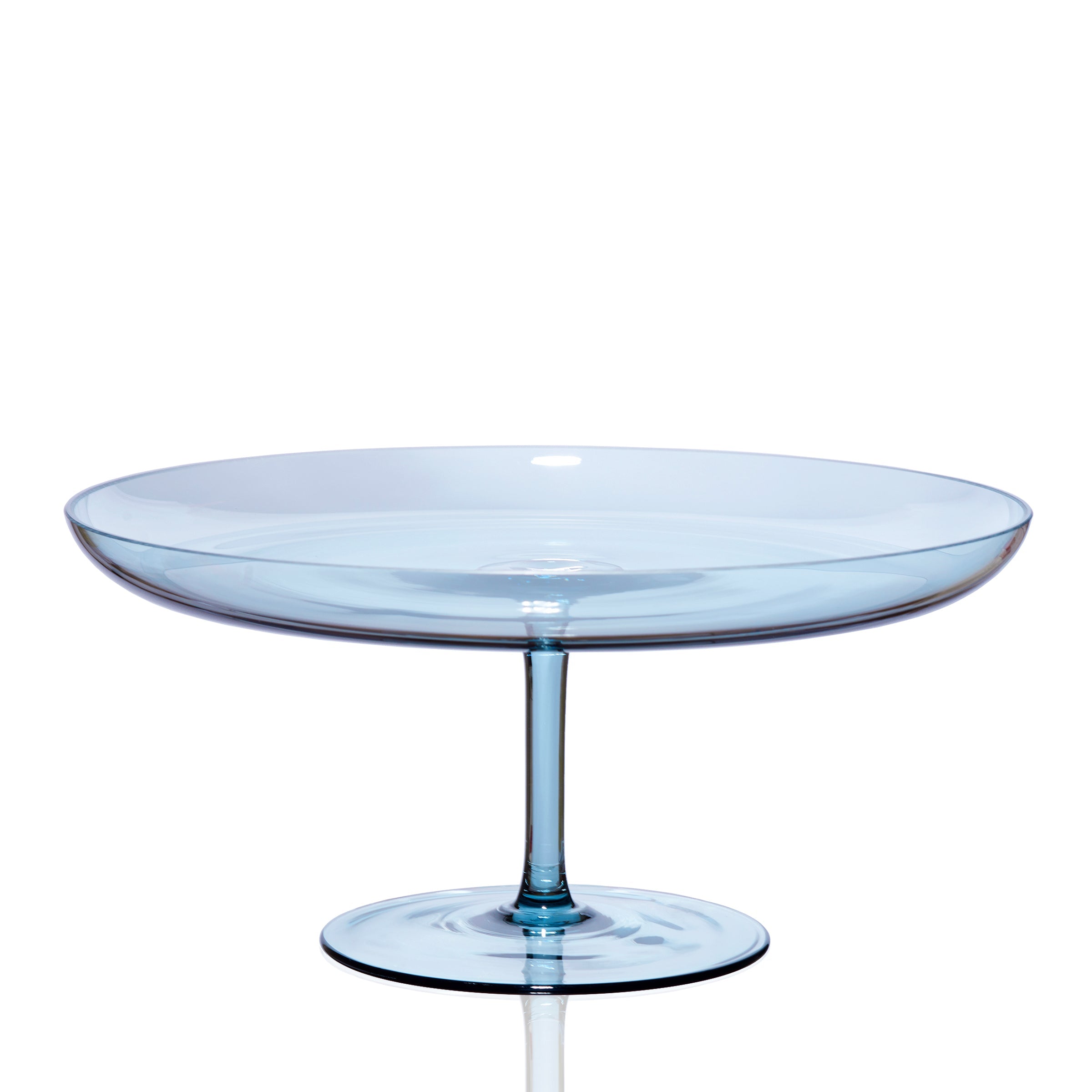 Celia ocean blue crystal cake stand from Caskata.
