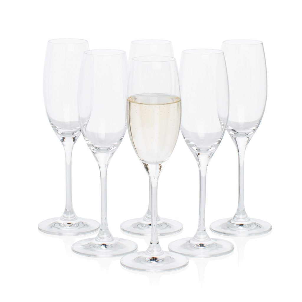 Champagne Glasses, Set of 6