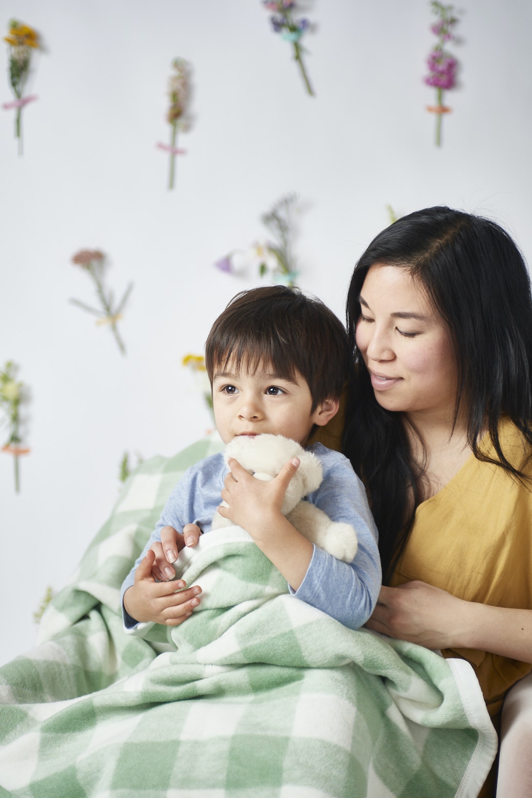 Classic Gingham Sage Blanket