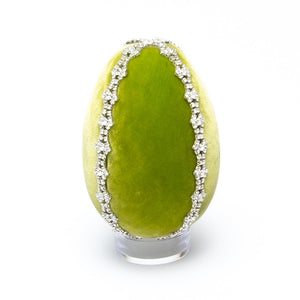 Chartreuse Crystal Trimmed Egg