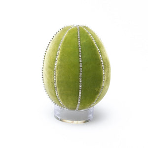 Chartreuse Crystal Trimmed Egg