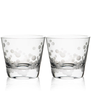 Chatham Pop etched crystal Tumbler rocks glasses from Caskata.
