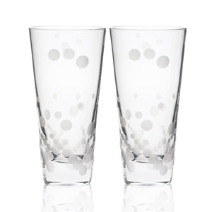 Chatham Pop highball etched crystal glasses from Caskata.