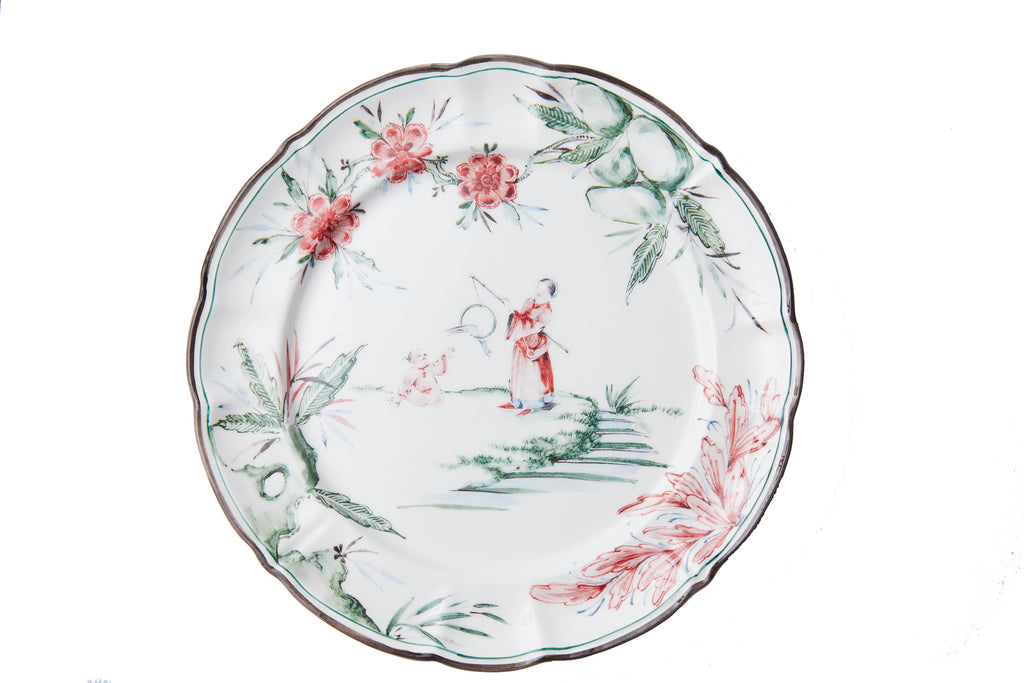 Chinoiserie Dinner Plates, Set of 12