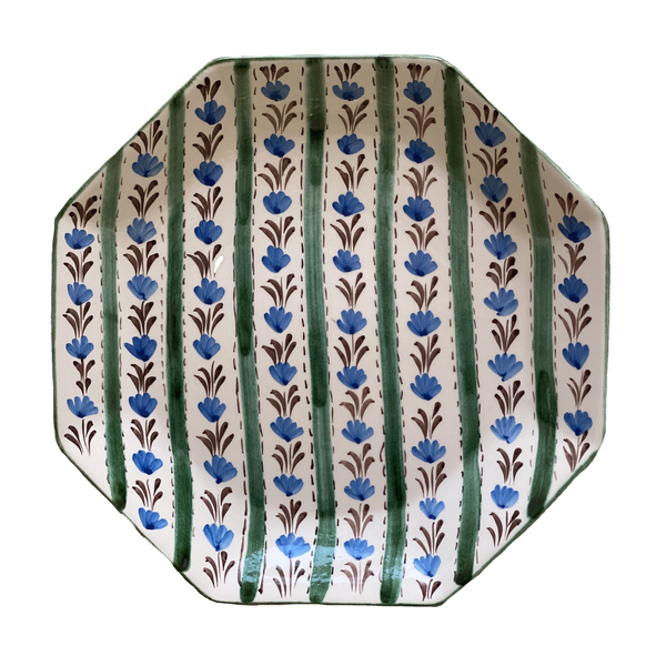 Chita Green Stripe Dinner Plate