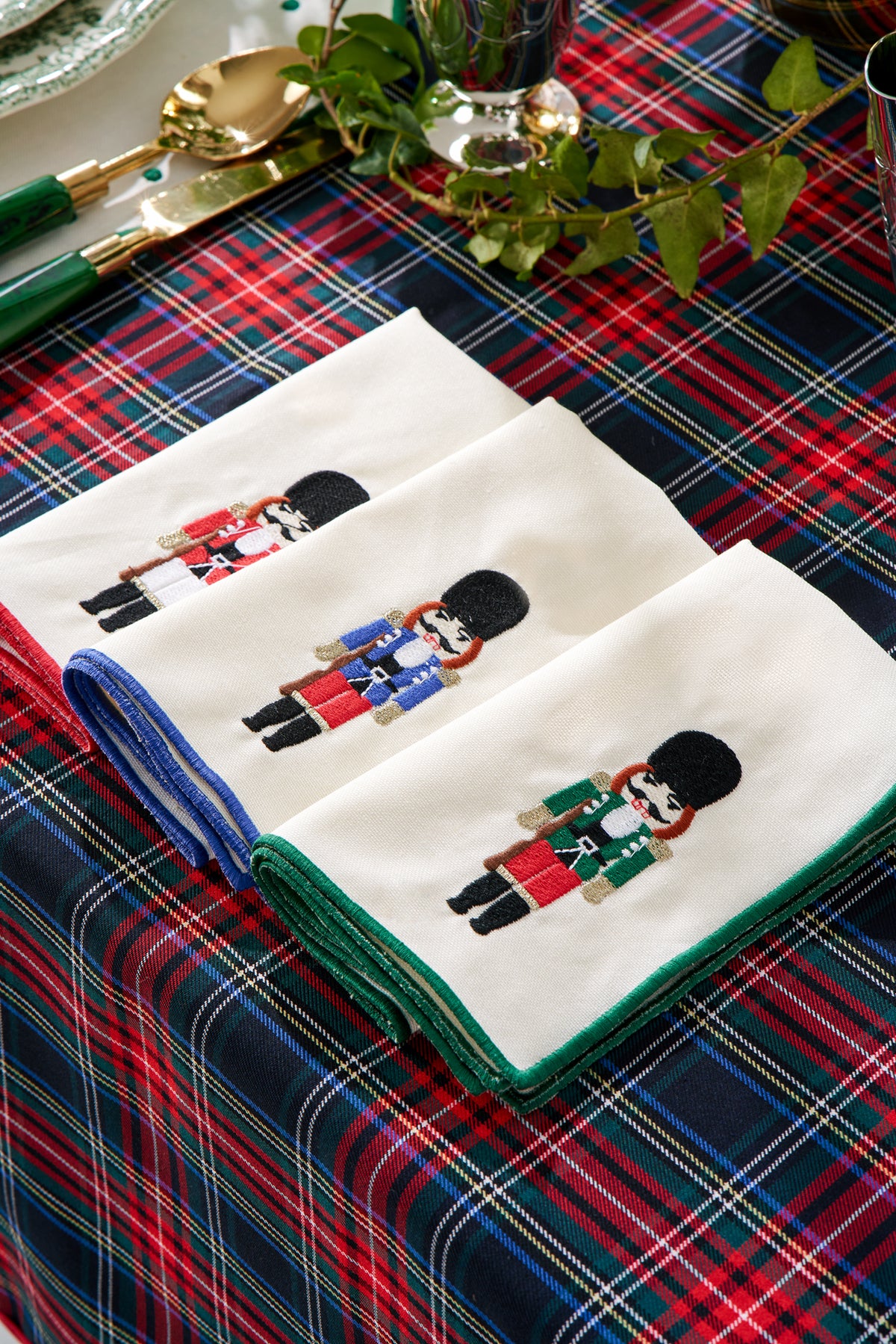 Traditional Holiday Red Tartan Tablecloth