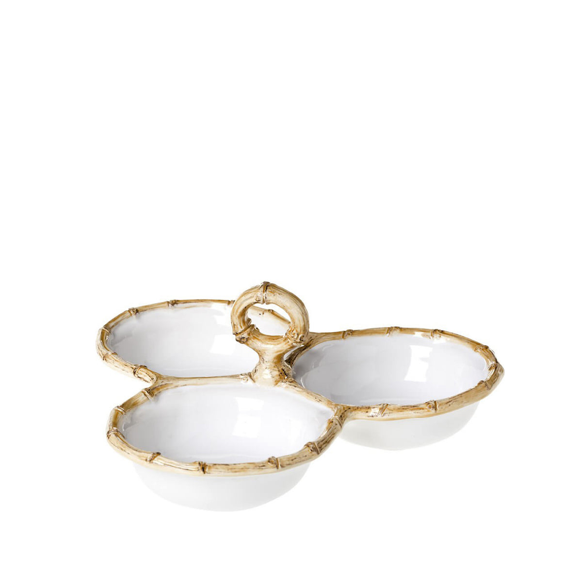 Classic Bamboo Natural Cocktail Triple Server