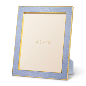 Classic Croc Leather Frame, Hydrangea Blue 8 x 10