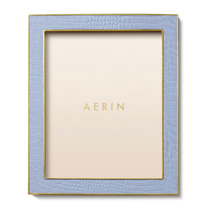 Classic Croc Leather Frame, Hydrangea Blue 8 x 10