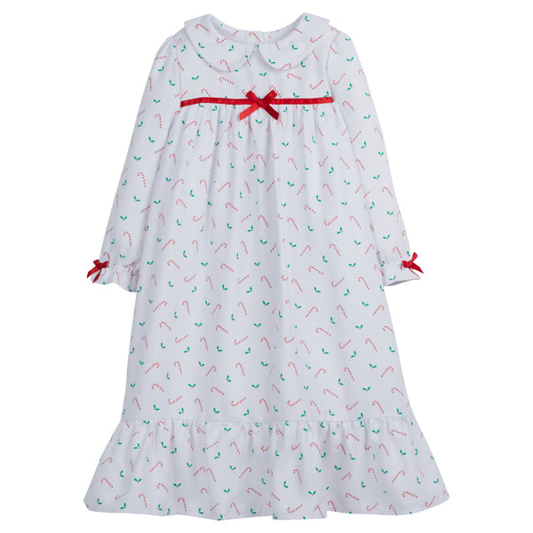 Candy Cane Classic Nightgown - Girl's Jammies | Over The Moon