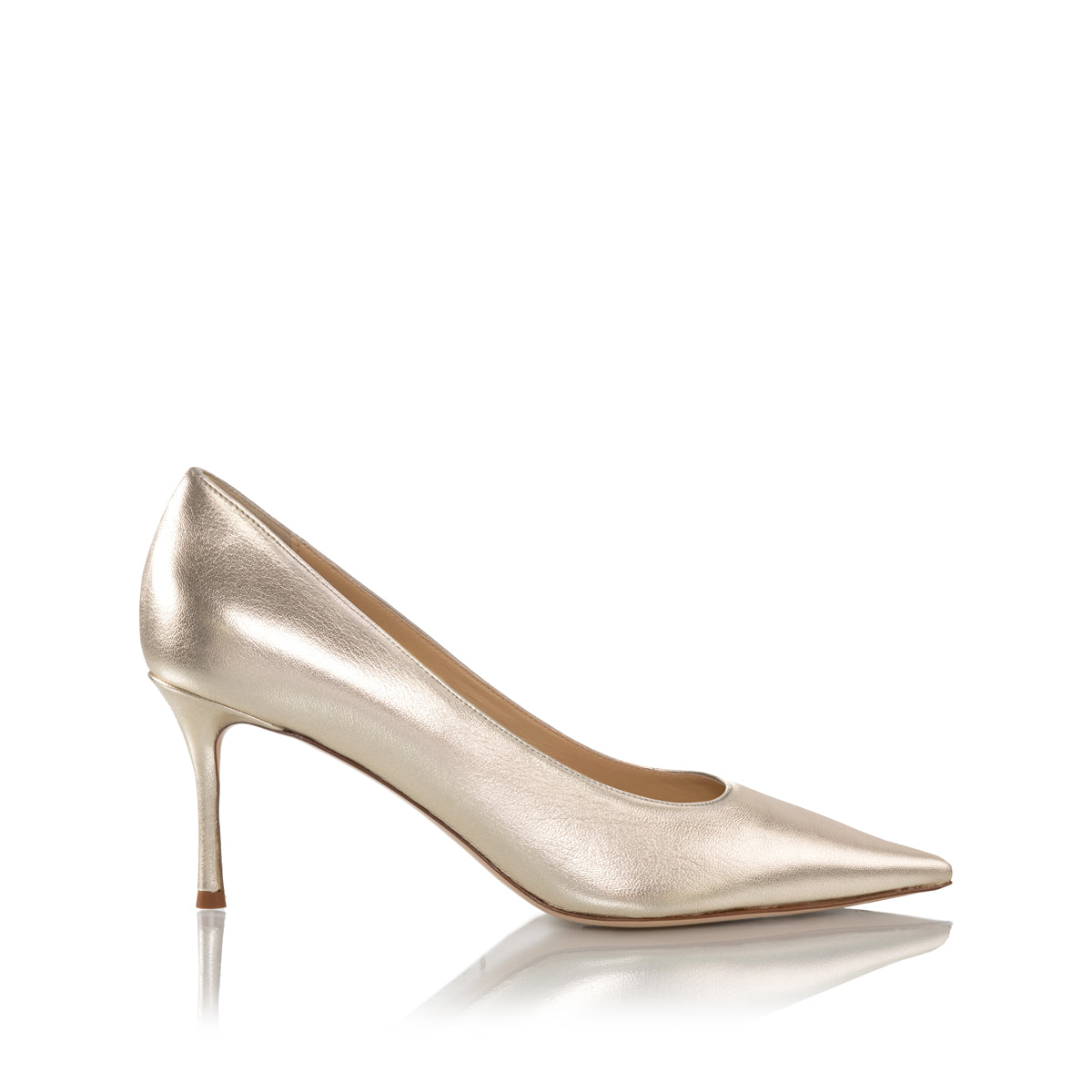 Classic Pump 70 in Beige Metallic