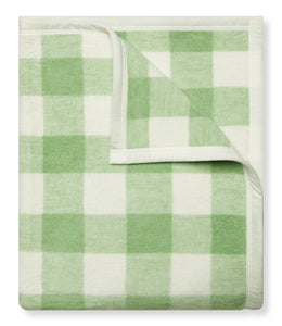 Classic Gingham Sage Blanket