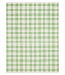 Classic Gingham Sage Blanket