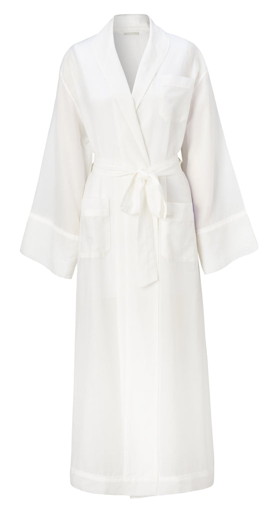 Claudette Pearl Silk Cotton Robe