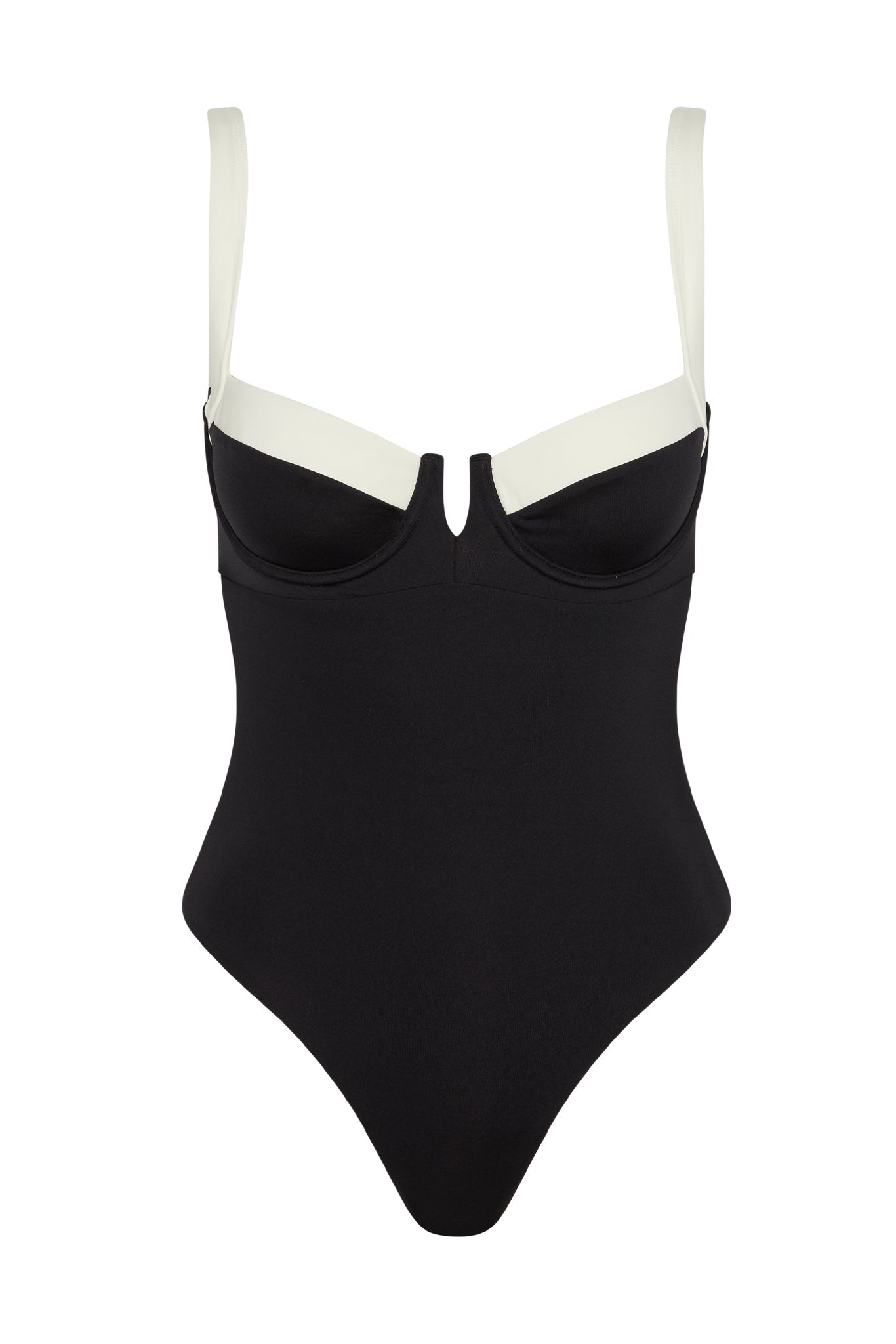 Clovelly One Piece - Ivory/Black