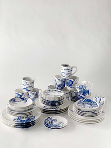 Blue Lucy Wide Serving Bowl