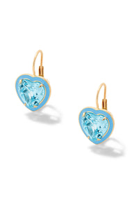 Heart-Shaped Blue Topaz Cocktail Drops