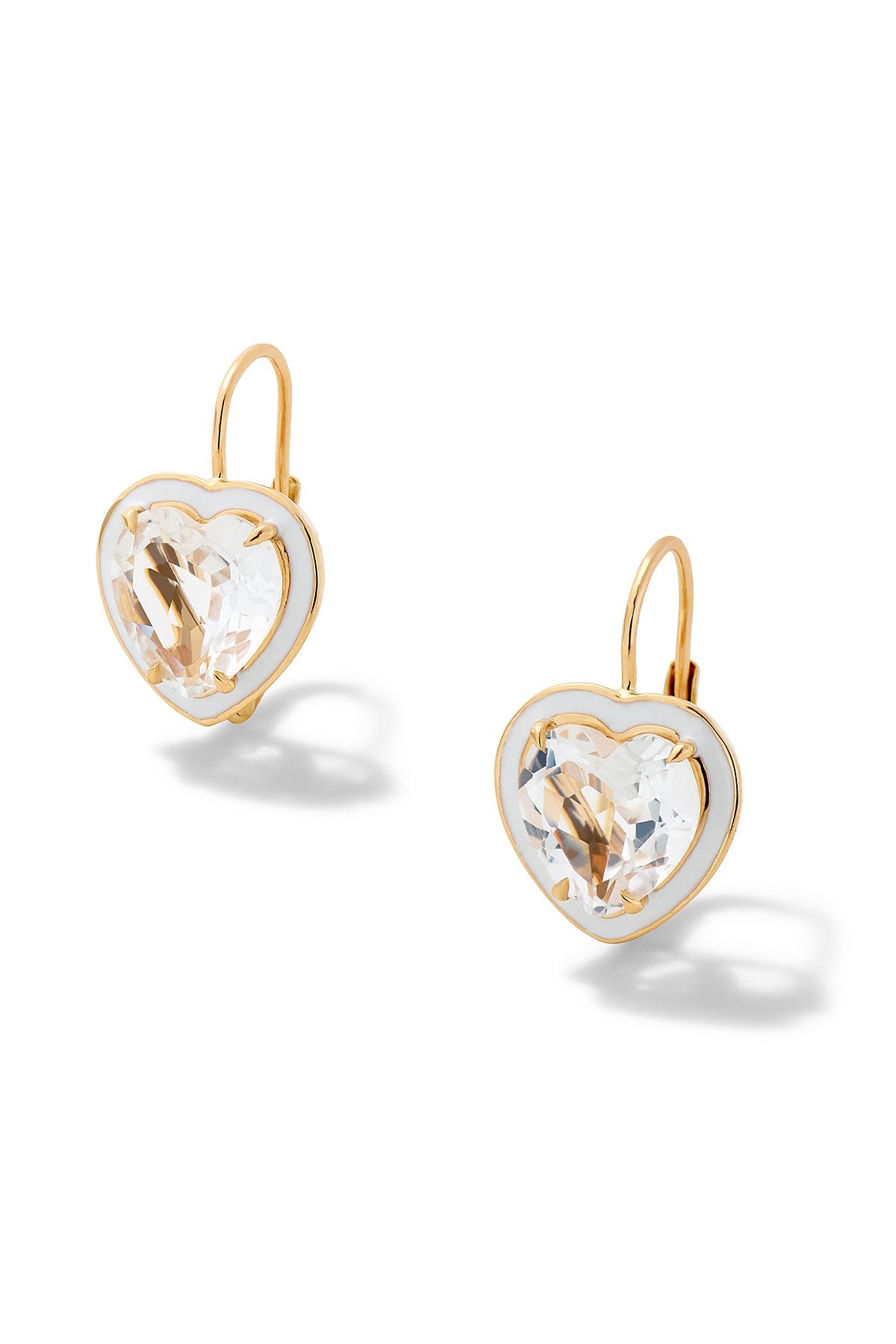 Heart-Shaped White Topaz Cocktail Drops