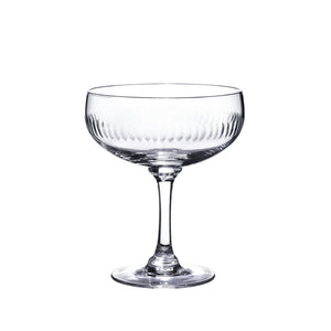 Crystal Cocktail Glasses with Spears Design, Set of Four