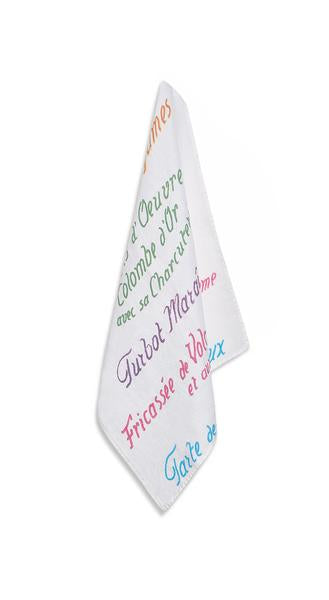 25th Anniversary 'Le Menu' S&B x La Colombe d'Or Linen Napkins, Set of Two