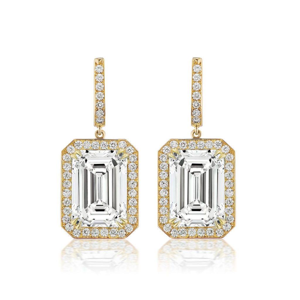 Constellation White Topaz & Diamond Earrings