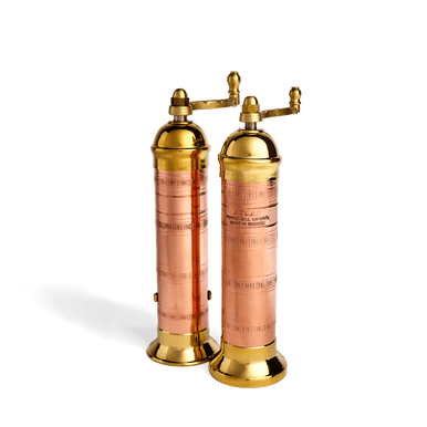 Copper and Brass Salt and Pepper Mill Set