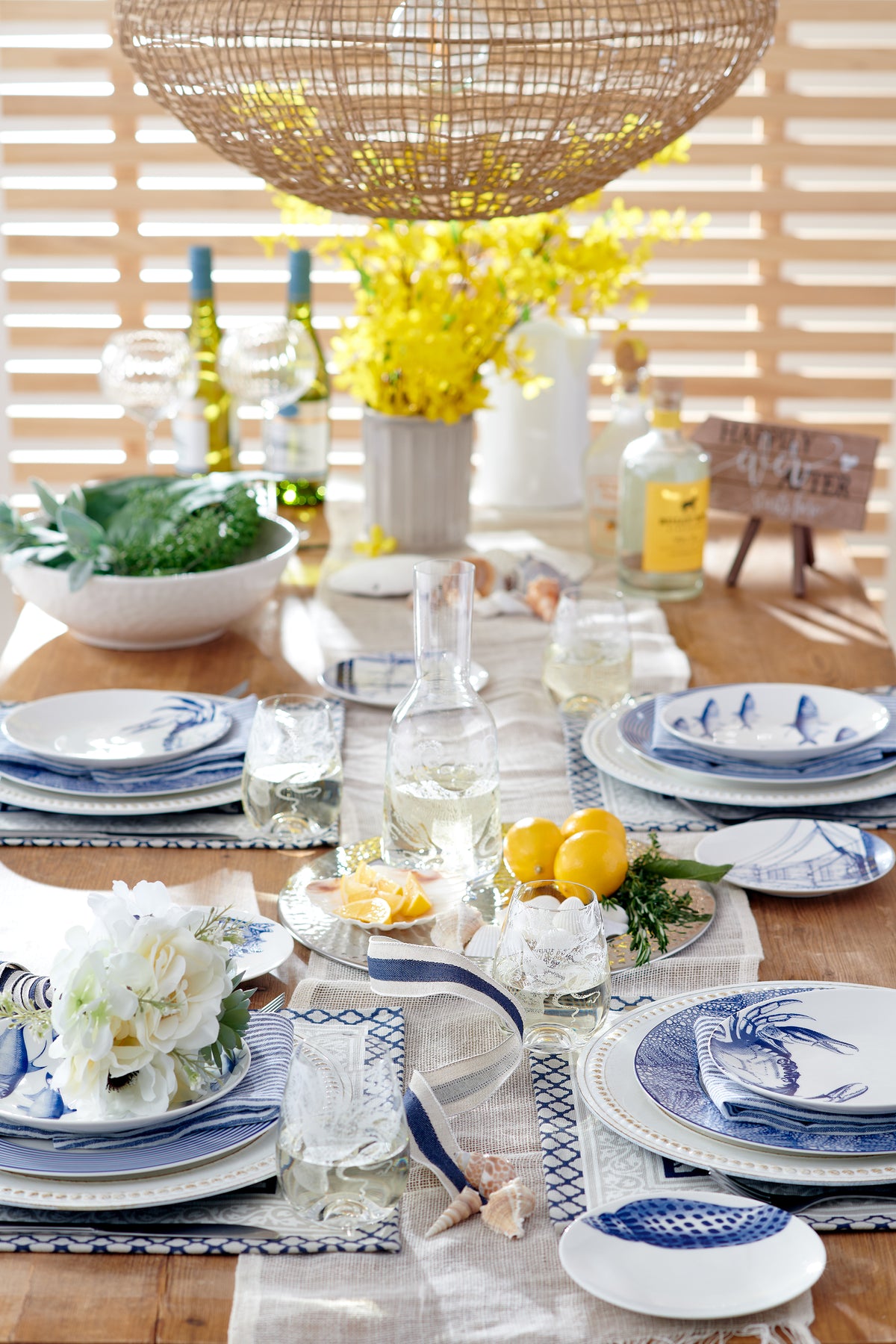 Blue Lucy Large Oval Rimmed Platter
