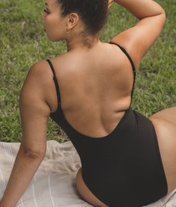 The Laguna One-Piece in Flat Black