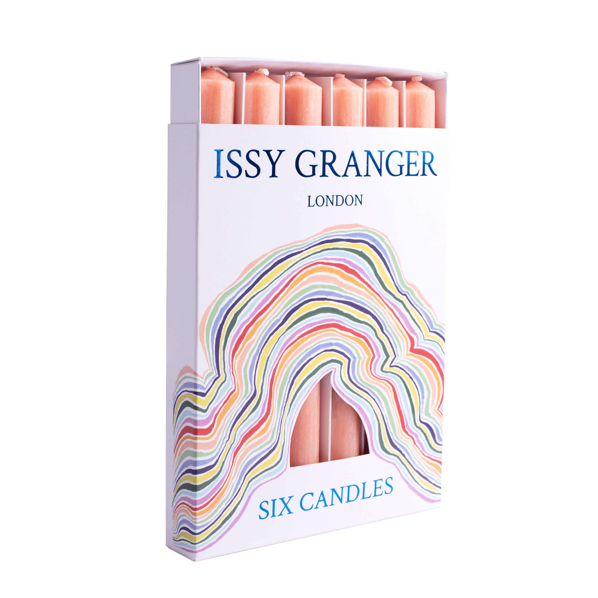 Issy Granger | Orange Wax Coloured Dinner Candles 