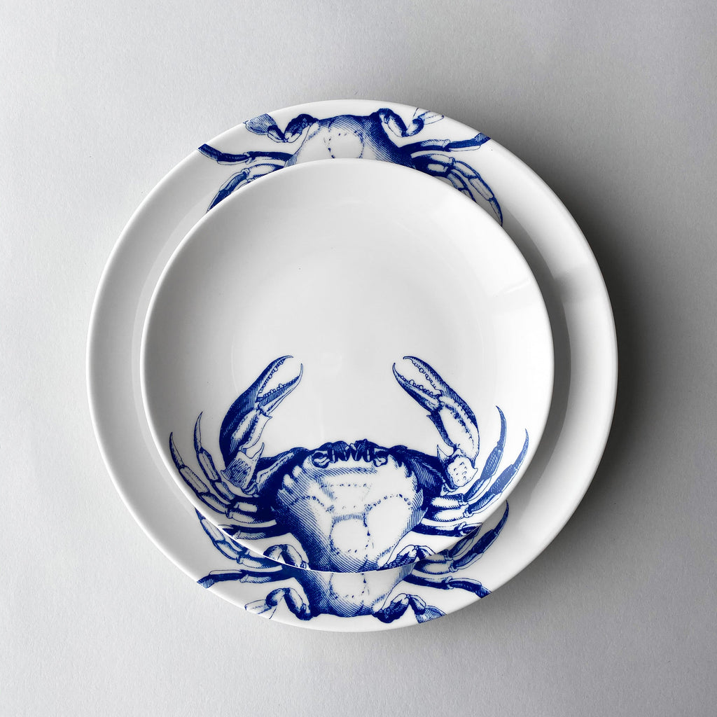 Blue Crabs Coupe Salad Plate - Caskata