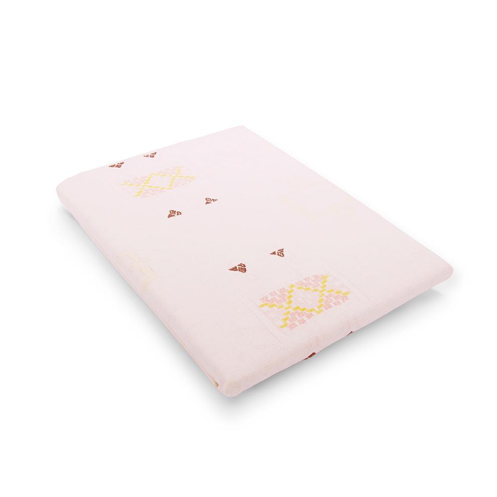 Blush Cactus Silk Fitted Crib Sheet Bedding