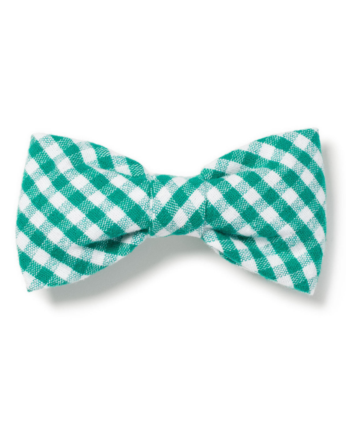 Green Gingham Dog Bow Tie