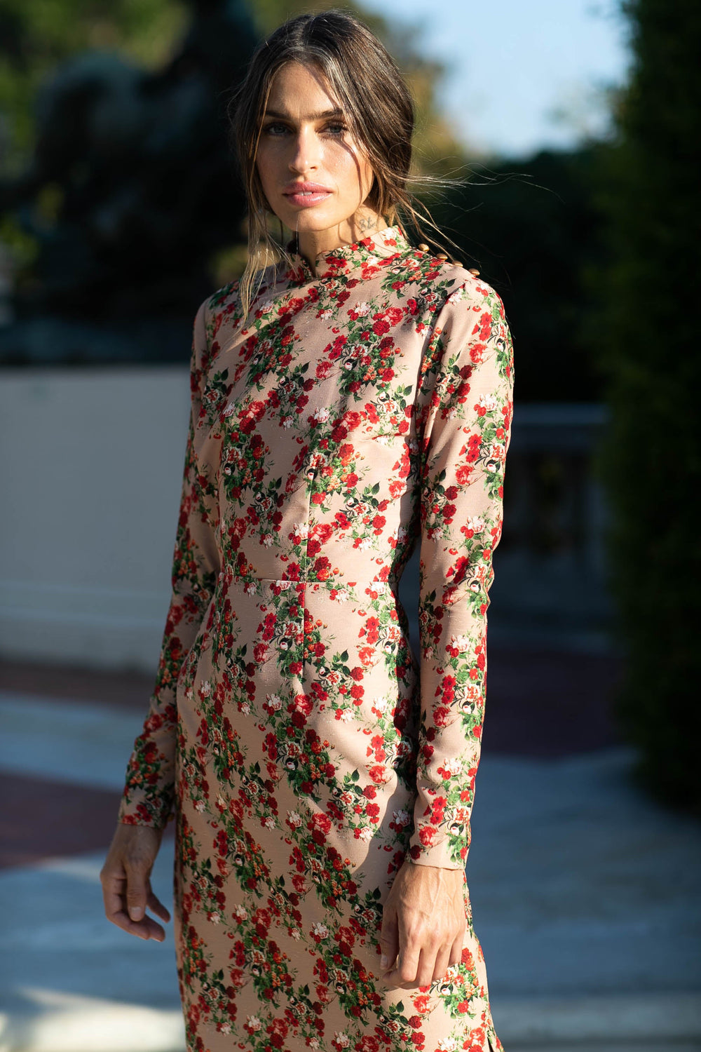 Eiza Dress in Silk Floral | Over The Moon