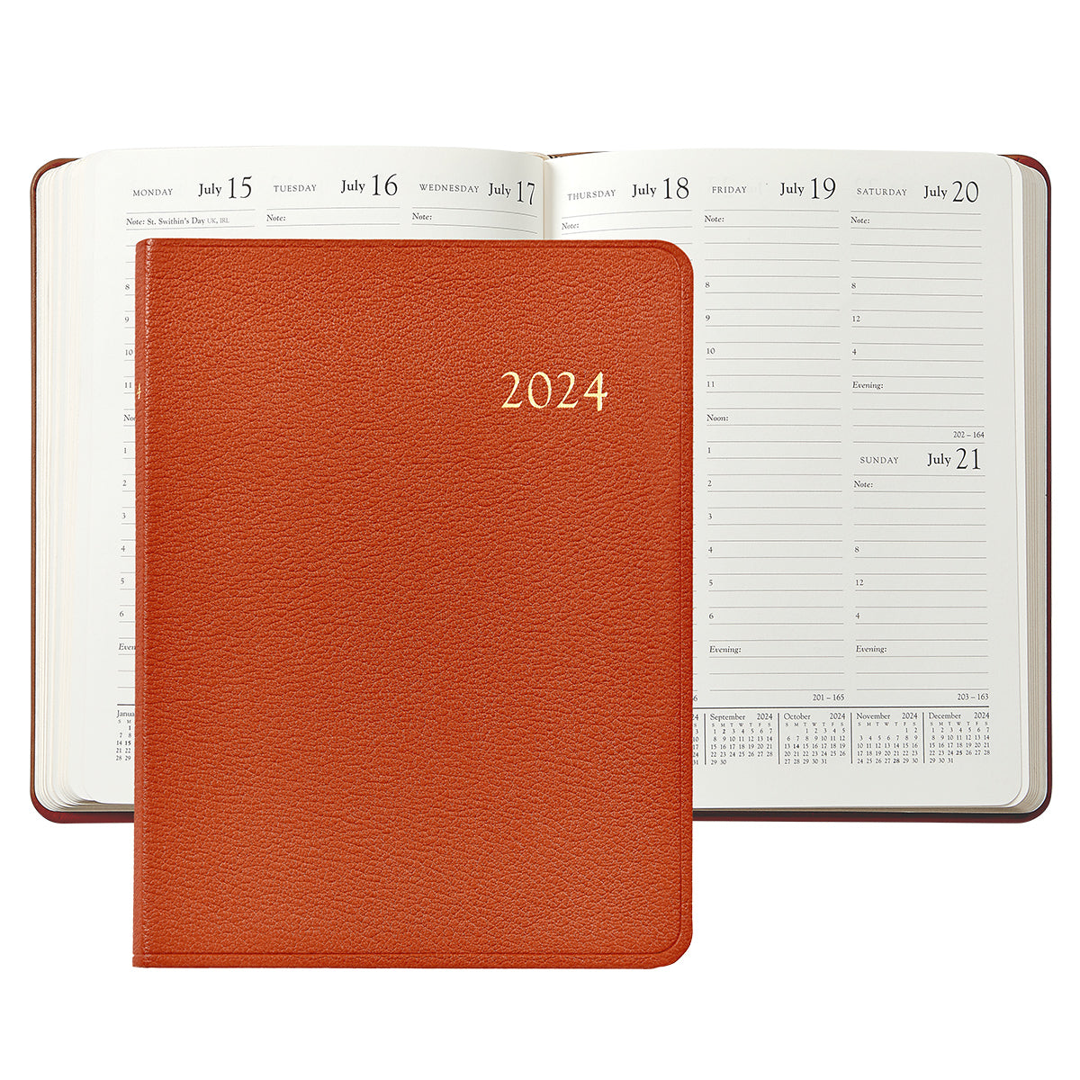 2024 Desk Diary in Goatskin Leather