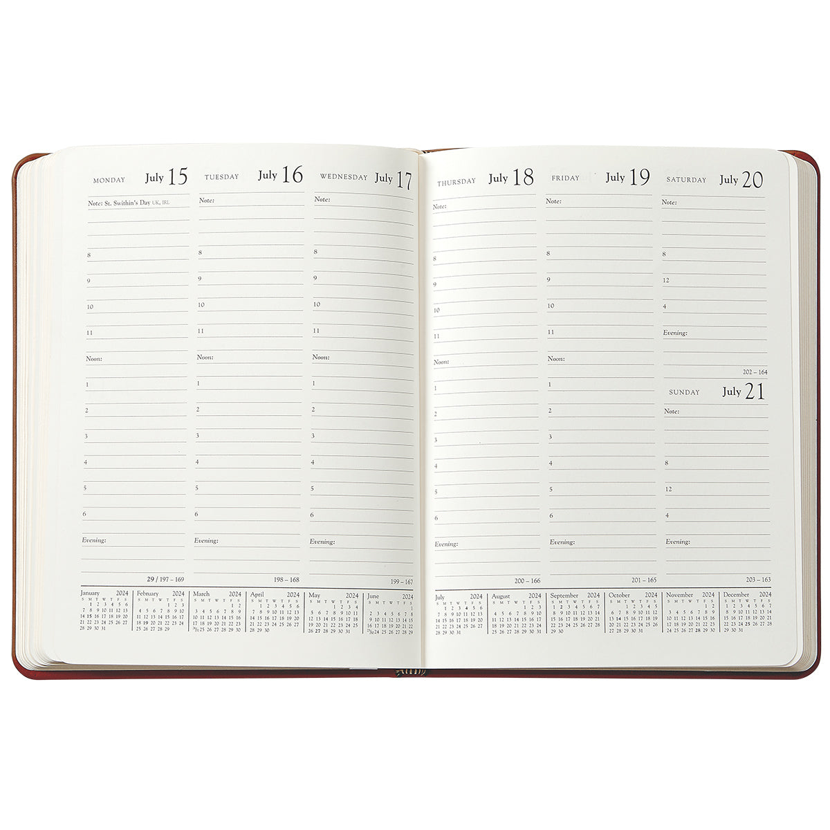 2024 Desk Diary in Goatskin Leather