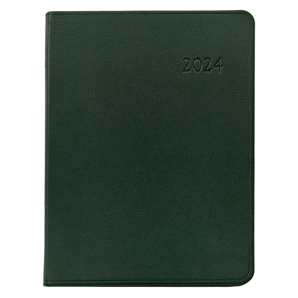 OBERTHUR - 1 Week to View Diary 25 Neo Flex – January 2024 to December 2024  – Size 16 x 24 cm – Khaki Green Cover – Bilingual : :  Stationery & Office Supplies