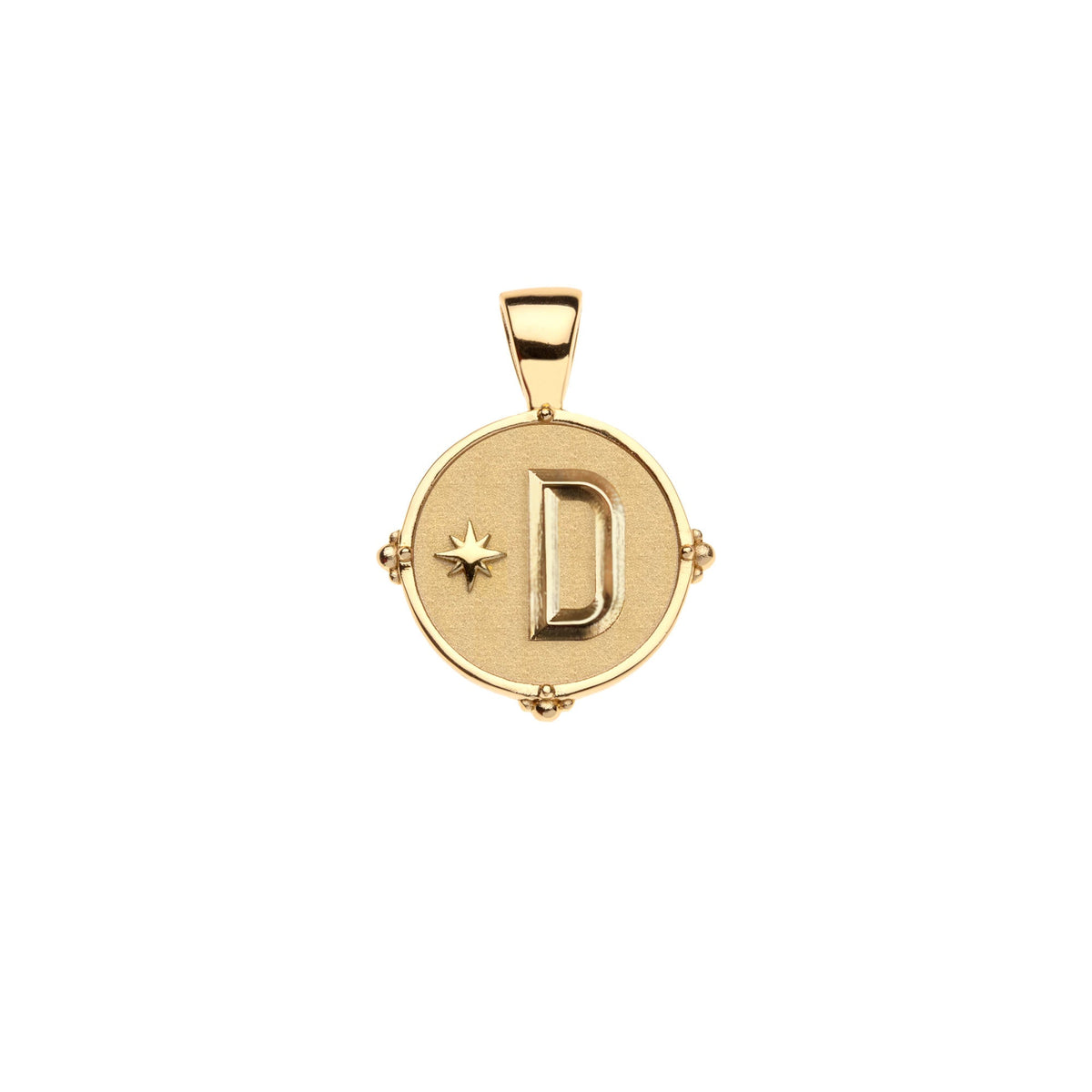 JW Letter Coin Pendant Necklace