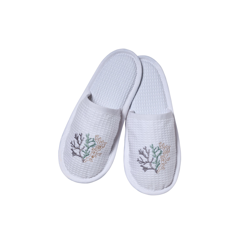 Slippers White Waffle