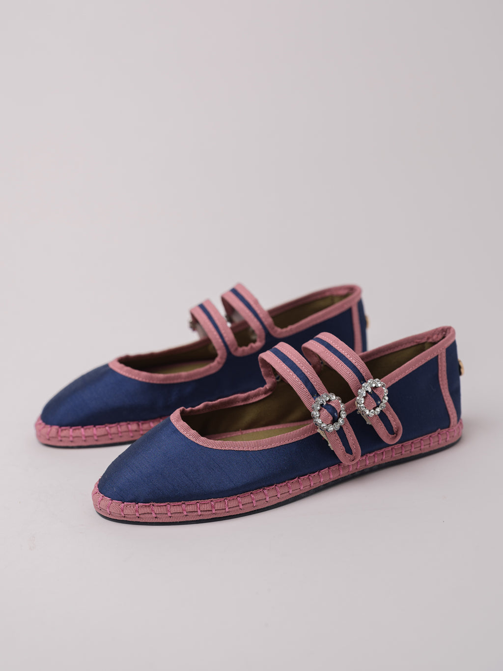 Double Lace Flat in Royal