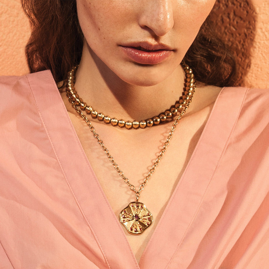 Squash Blossom Bead Choker, Necklaces - Marlo Laz