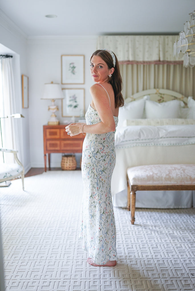 Riley Sheehey x Refine: The Carolyn Slip Dress in Ivory