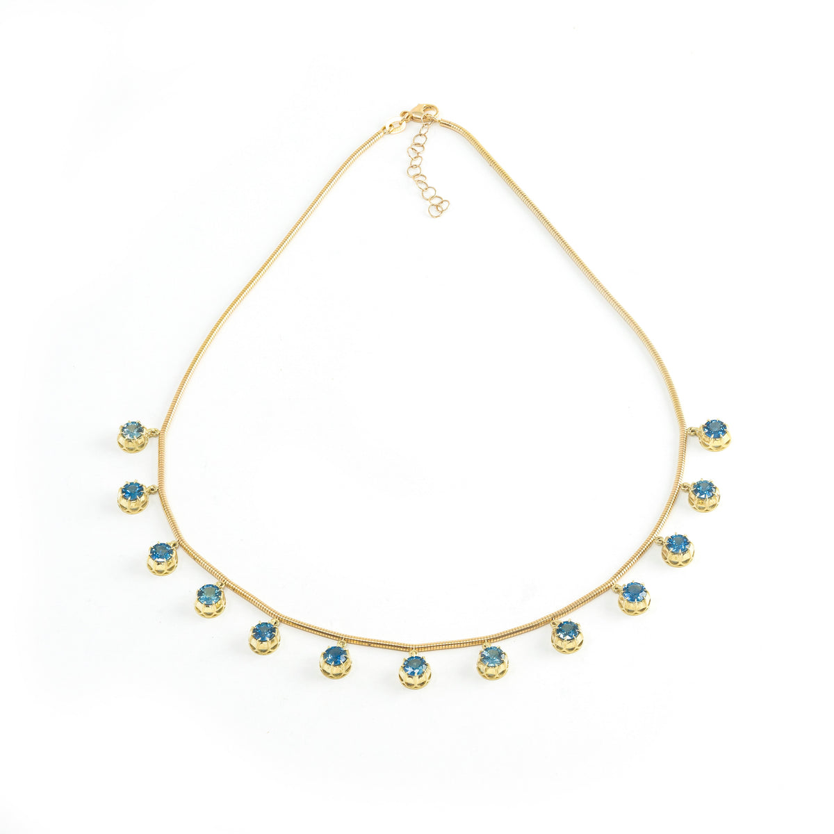 Blue Sapphire Fringe Necklace