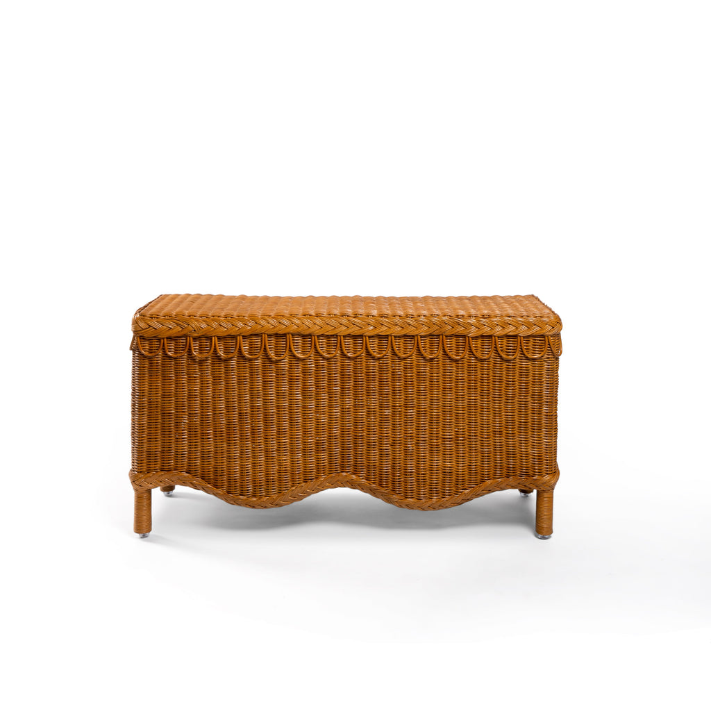 Photo of Sharland's England Bunny bench, hand-crafted from 100% natural rattan