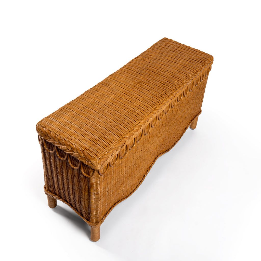 Top Photo of Sharland's England Bunny bench, hand-crafted from 100% natural rattan