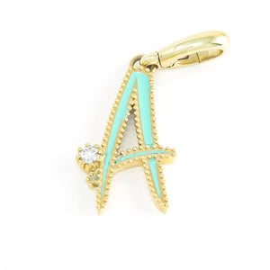 Enamel Initial Charm